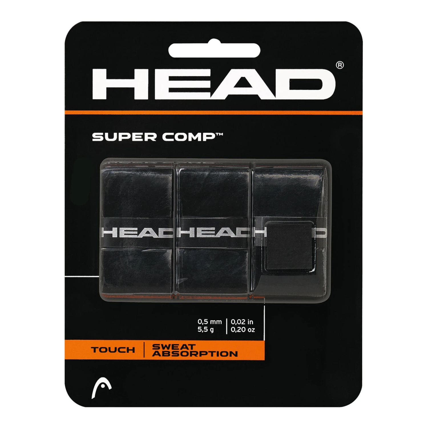 Head Super Comp 3 Pack - Black 1 Head Super Comp 3 Pack - Black