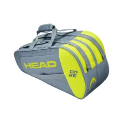 Head Core Padel Combi Padel Racket Bag - Grey, Neon Yellow