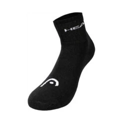 Head Club Short Crew Tennis Socks 3 Pack - Black -Head 05085000 10