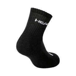 Head Club Short Crew Tennis Socks 3 Pack - Black -Head 05085000 11