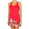 Head Vision Graphic Dress Women - Coral, White