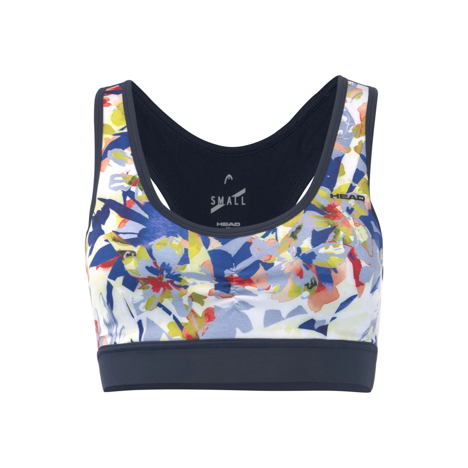 Head Vision Graphic Sports Bras Women - Dark Blue, Yellow 6 Head Vision Graphic Sports Bras Women - Dark Blue, Yellow - Image 6