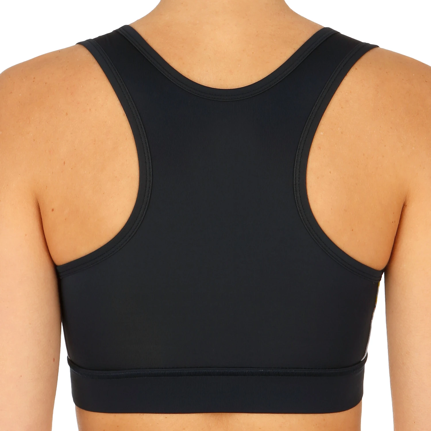 Head Vision Graphic Sports Bras Women - Dark Blue, Yellow 2 Head Vision Graphic Sports Bras Women - Dark Blue, Yellow - Image 2