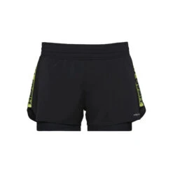 Head Advantage Shorts Women - Black, Lime -Head 06371000 000