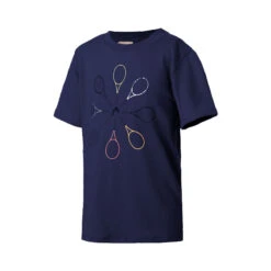Head Racquet T-Shirt Girls - Dark Blue