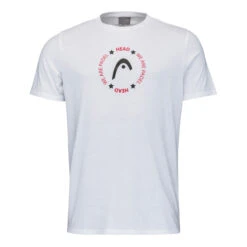 Head Button Padel T-Shirt Men - White